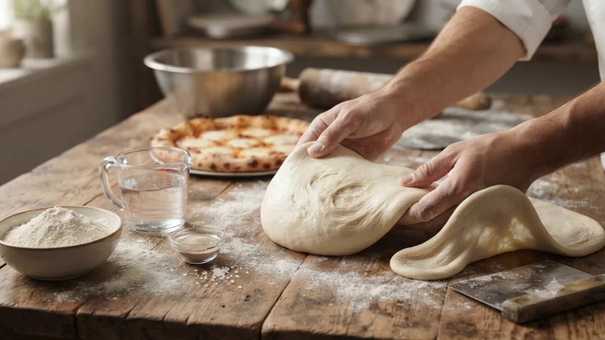 Why Does Pizza Dough Become Chewy? The Role of Flour, Water and Kneading